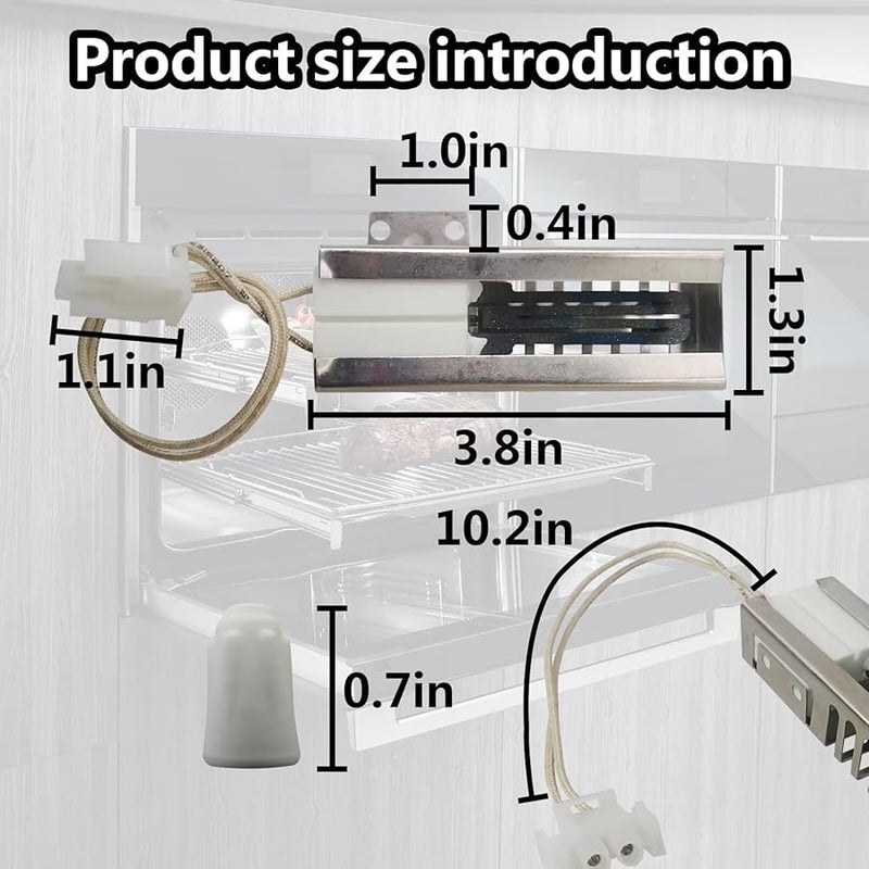 Gas Range Oven Igniter For Whirlpool SF1 SF3 WFG VSF NX58K9500WG NX58M6630SS Replacement - Image 3